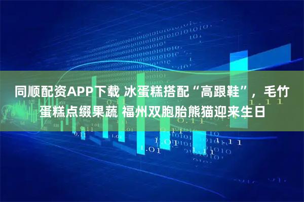 同顺配资APP下载 冰蛋糕搭配“高跟鞋”，毛竹蛋糕点缀果蔬 福州双胞胎熊猫迎来生日